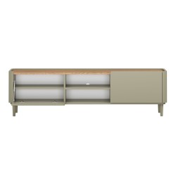 Szafka RTV Elivo 170 cm na nóżkach - eukaliptus / dąb baltic dune Szafka RTV Elivo 170 cm na nóżkach - eukaliptus / dąb baltic dune