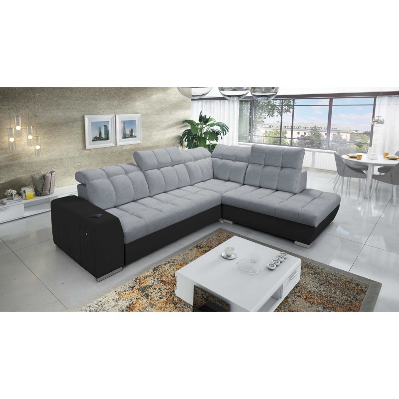 Prisma VII corner sofa with a sleeping function and USB port - designed for your comfort! Prisma VII corner sofa with a sleeping function and USB port - designed for your comfort!