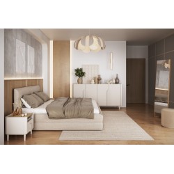 Komoda czterodrzwiowa Amilio 200 cm - kaszmir/dąb olejowany Komoda czterodrzwiowa Amilio 200 cm - kaszmir/dąb olejowany