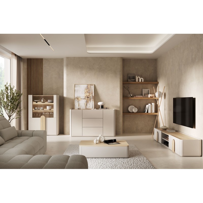 Szafka RTV Amilio 220 cm - elegancja i funkcjonalność Szafka RTV Amilio 220 cm - elegancja i funkcjonalność
