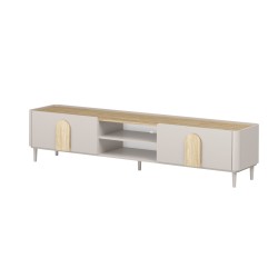 Szafka RTV Amilio 220 cm - kaszmir/dąb olejowany