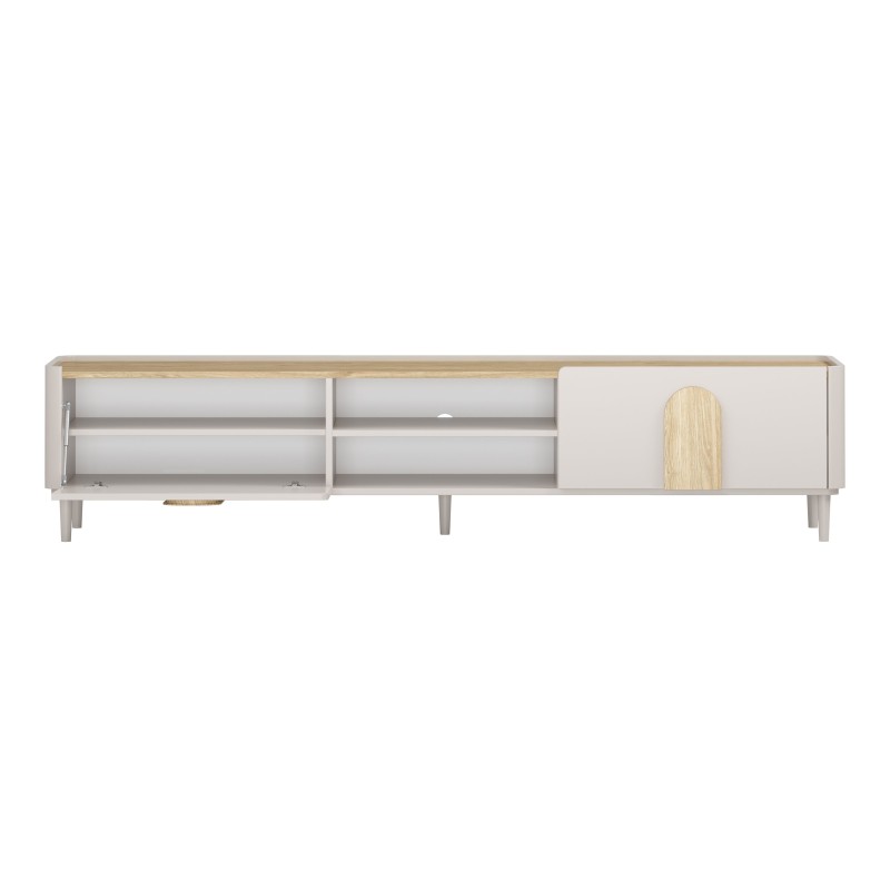 Szafka RTV Amilio 220 cm - kaszmir/dąb olejowany Szafka RTV Amilio 220 cm - kaszmir/dąb olejowany