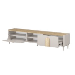 Szafka RTV Amilio 220 cm - kaszmir/dąb olejowany Szafka RTV Amilio 220 cm - kaszmir/dąb olejowany