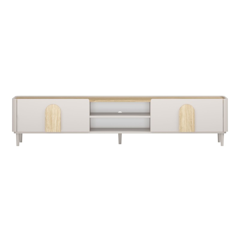 Szafka RTV Amilio 220 cm - kaszmir/dąb olejowany Szafka RTV Amilio 220 cm - kaszmir/dąb olejowany