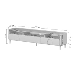 Szafka RTV Amilio 200 cm - nowoczesny design Szafka RTV Amilio 200 cm - nowoczesny design