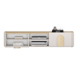 Szafka RTV Amilio 170 cm - kaszmir i dąb olejowany