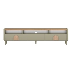 Szafka RTV Amilio 200 cm - eukaliptus, dąb, minimalistyczna Szafka RTV Amilio 200 cm - eukaliptus, dąb, minimalistyczna