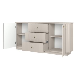 Komoda z szufladami Vesper 160 cm - kaszmir / złote uchwyty Komoda z szufladami Vesper 160 cm - kaszmir / złote uchwyty