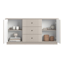Komoda z szufladami Vesper 160 cm - kaszmir / czarne uchwyty Komoda z szufladami Vesper 160 cm - kaszmir / czarne uchwyty