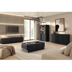 Komoda z szufladami Vesper 160 cm - czarna elegancja Komoda z szufladami Vesper 160 cm - czarna elegancja