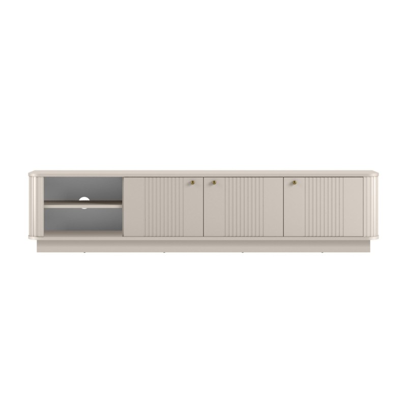 Szafka RTV Vesper 3D 187 cm - kaszmir / złote uchwyty Szafka RTV Vesper 3D 187 cm - kaszmir / złote uchwyty