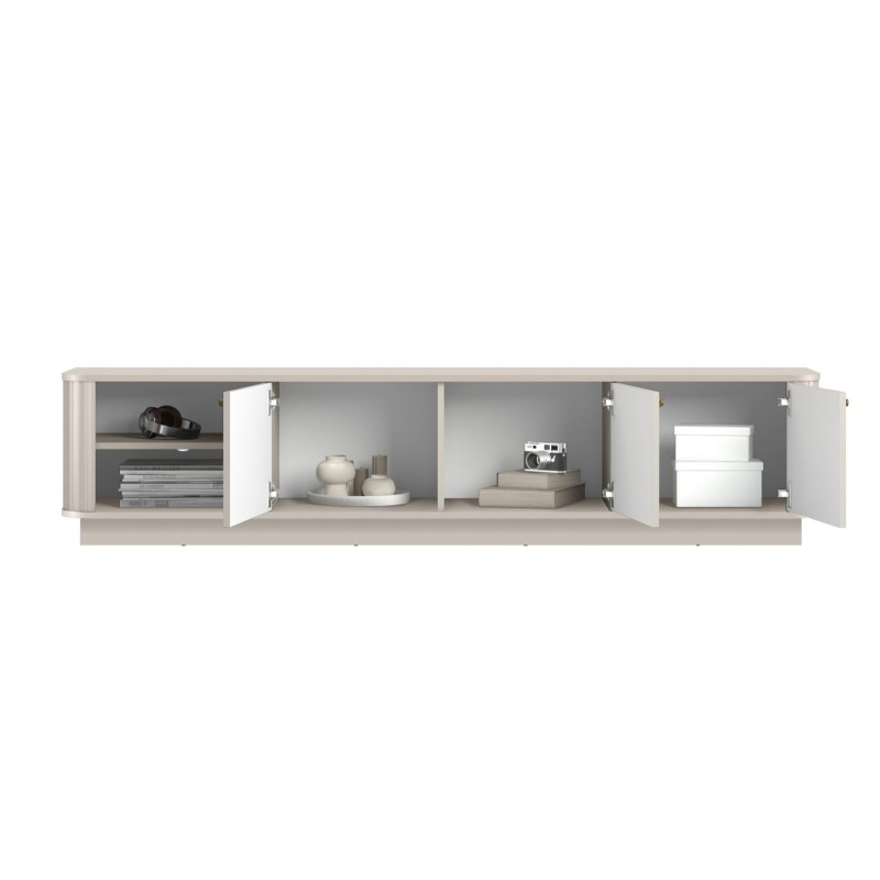Szafka RTV Vesper 3D 187 cm - kaszmir / złote uchwyty Szafka RTV Vesper 3D 187 cm - kaszmir / złote uchwyty
