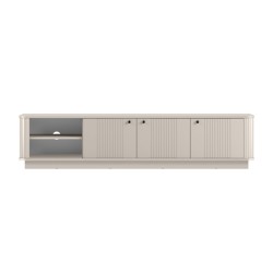 Szafka RTV Vesper 3D - kaszmir, czarne uchwyty Szafka RTV Vesper 3D - kaszmir, czarne uchwyty
