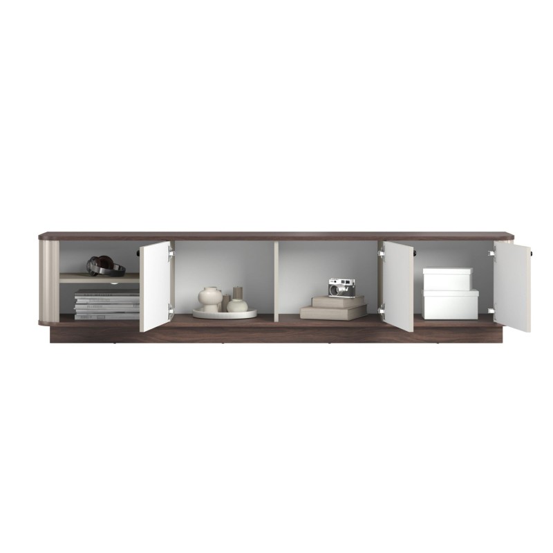 Szafka RTV Vesper 3D 187 cm - kaszmir / orzech Szafka RTV Vesper 3D 187 cm - kaszmir / orzech