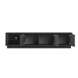 Szafka RTV Vesper 3D 187 cm - czarna, nowoczesny design Szafka RTV Vesper 3D 187 cm - czarna, nowoczesny design