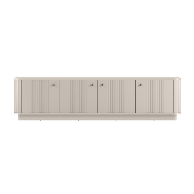 Szafka RTV Vesper 4D 187 cm - kaszmir / złote uchwyty Szafka RTV Vesper 4D 187 cm - kaszmir / złote uchwyty