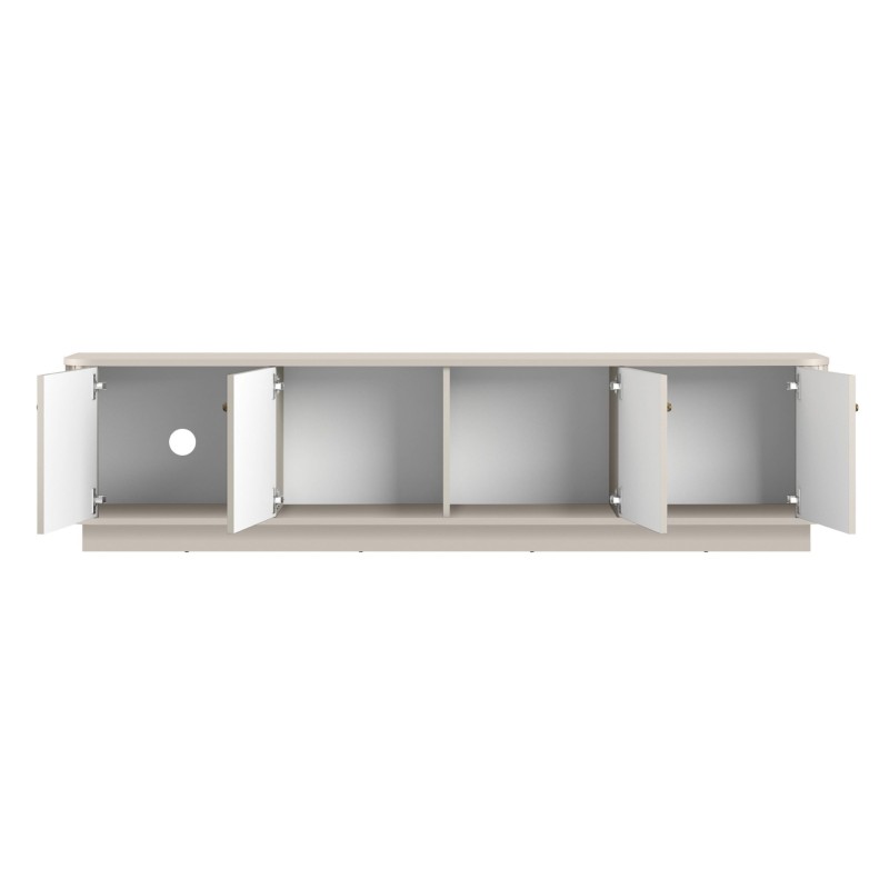 Szafka RTV Vesper 4D 187 cm - kaszmir / złote uchwyty Szafka RTV Vesper 4D 187 cm - kaszmir / złote uchwyty