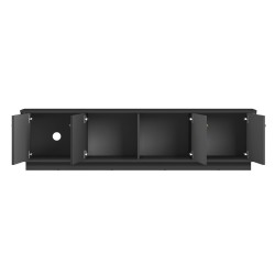 Szafka RTV Vesper 4D 187 cm - czarny / złote uchwyty Szafka RTV Vesper 4D 187 cm - czarny / złote uchwyty