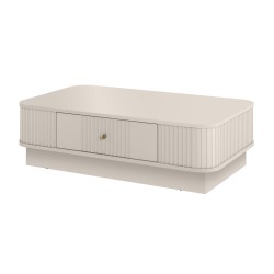 Stolik kawowy Vesper 103x60 cm - kaszmir/złoty uchwyt