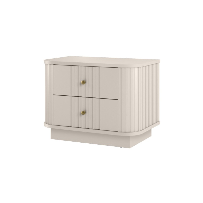 Zestaw szafek nocnych Vesper 56 cm - kaszmir / złote uchwyty Zestaw szafek nocnych Vesper 56 cm - kaszmir / złote uchwyty