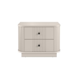 Zestaw szafek nocnych Vesper 56 cm - kaszmir / czarne uchwyty Zestaw szafek nocnych Vesper 56 cm - kaszmir / czarne uchwyty