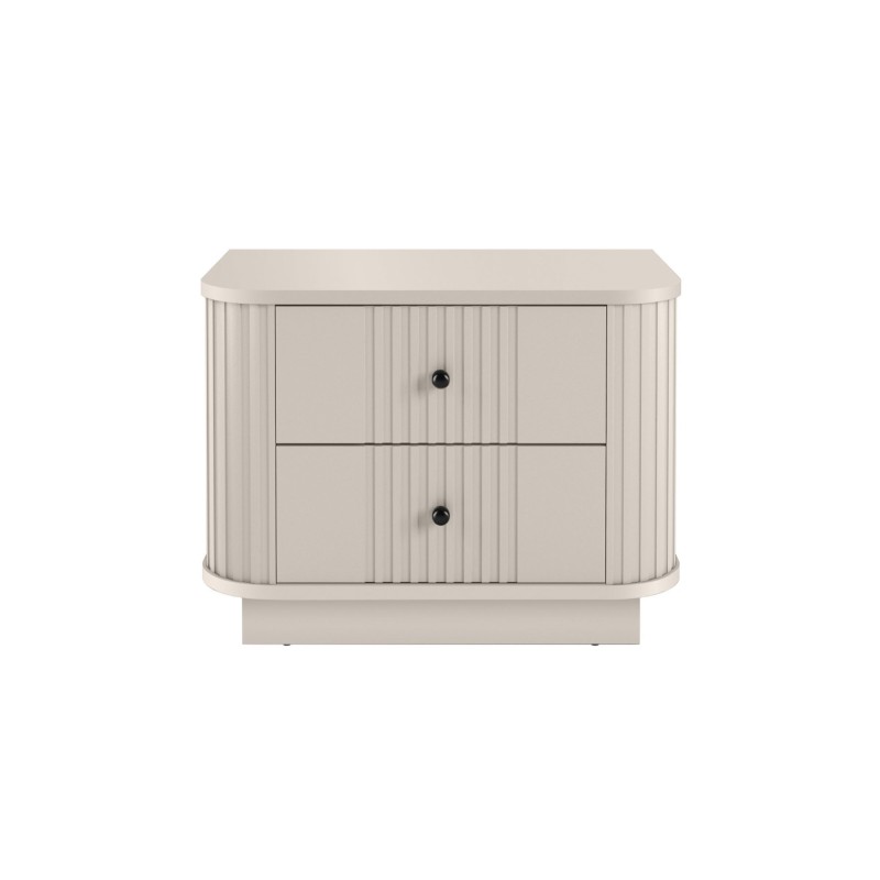 Zestaw szafek nocnych Vesper 56 cm - kaszmir / czarne uchwyty Zestaw szafek nocnych Vesper 56 cm - kaszmir / czarne uchwyty