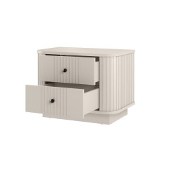 Zestaw szafek nocnych Vesper 56 cm - kaszmir / czarne uchwyty Zestaw szafek nocnych Vesper 56 cm - kaszmir / czarne uchwyty