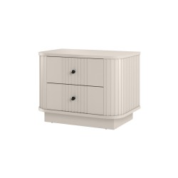 Zestaw szafek nocnych Vesper 56 cm - kaszmir / czarne uchwyty Zestaw szafek nocnych Vesper 56 cm - kaszmir / czarne uchwyty
