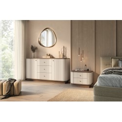 Zestaw szafek nocnych Vesper 56 cm - kaszmir i orzech Zestaw szafek nocnych Vesper 56 cm - kaszmir i orzech