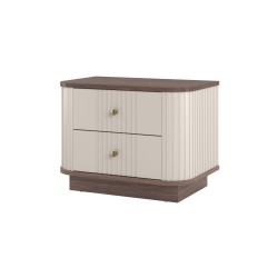 Zestaw szafek nocnych Vesper 56 cm - kaszmir i orzech Zestaw szafek nocnych Vesper 56 cm - kaszmir i orzech