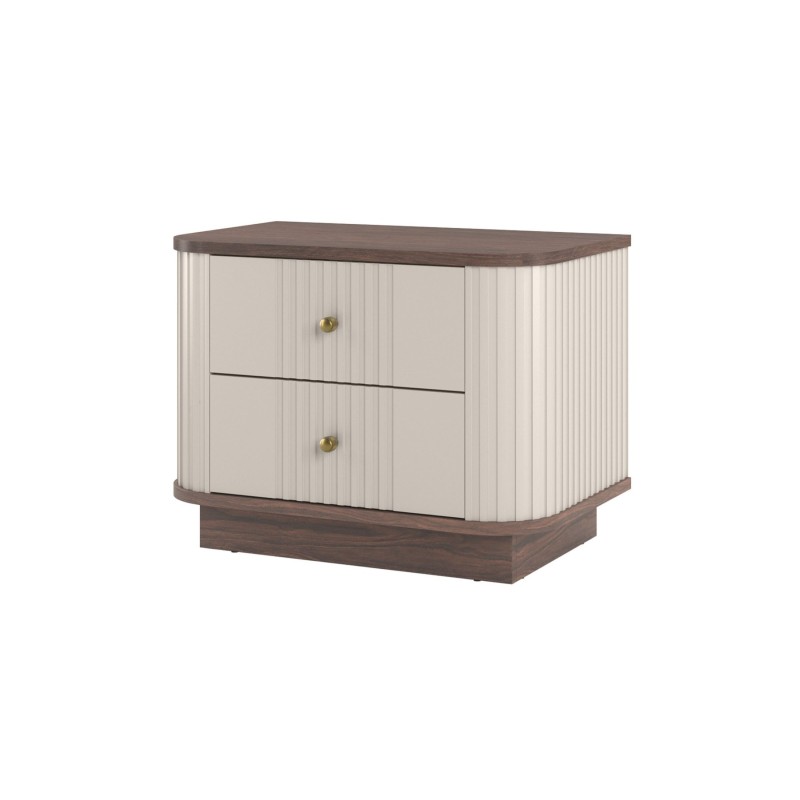 Zestaw szafek nocnych Vesper 56 cm - kaszmir i orzech Zestaw szafek nocnych Vesper 56 cm - kaszmir i orzech
