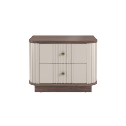 Zestaw szafek nocnych Vesper 56 cm - kaszmir i orzech Zestaw szafek nocnych Vesper 56 cm - kaszmir i orzech