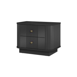Zestaw szafek nocnych Vesper 56 cm - czarny / złote uchwyty Zestaw szafek nocnych Vesper 56 cm - czarny / złote uchwyty