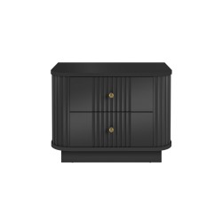 Zestaw szafek nocnych Vesper 56 cm - czarny / złote uchwyty Zestaw szafek nocnych Vesper 56 cm - czarny / złote uchwyty