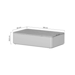 Stolik kawowy Amilio 100 cm z szufladami - kaszmir / dąb olejowany Stolik kawowy Amilio 100 cm z szufladami - kaszmir / dąb olejowany