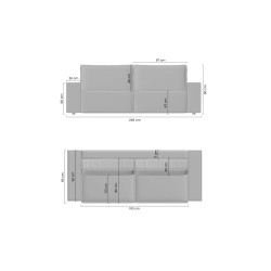 Kanapa z funkcją spania Flabio - zielona plecionka Gemma 75 Gemma 75