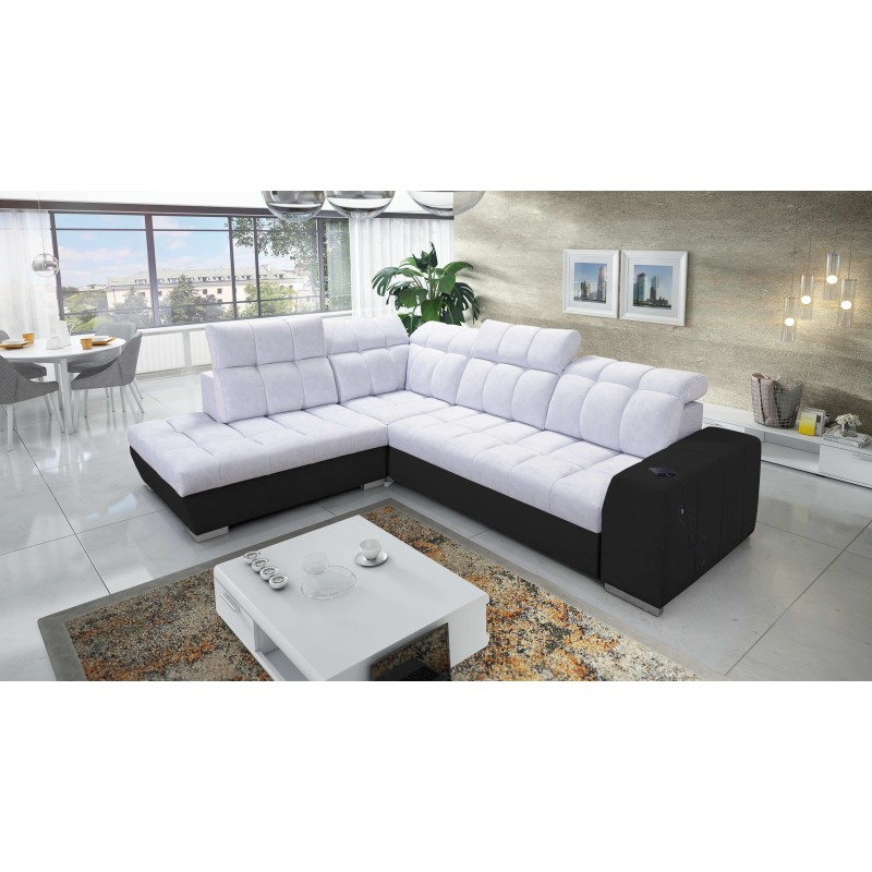 Prisma VII corner sofa with a sleeping function and USB port - designed for your comfort! Prisma VII corner sofa with a sleeping function and USB port - designed for your comfort!