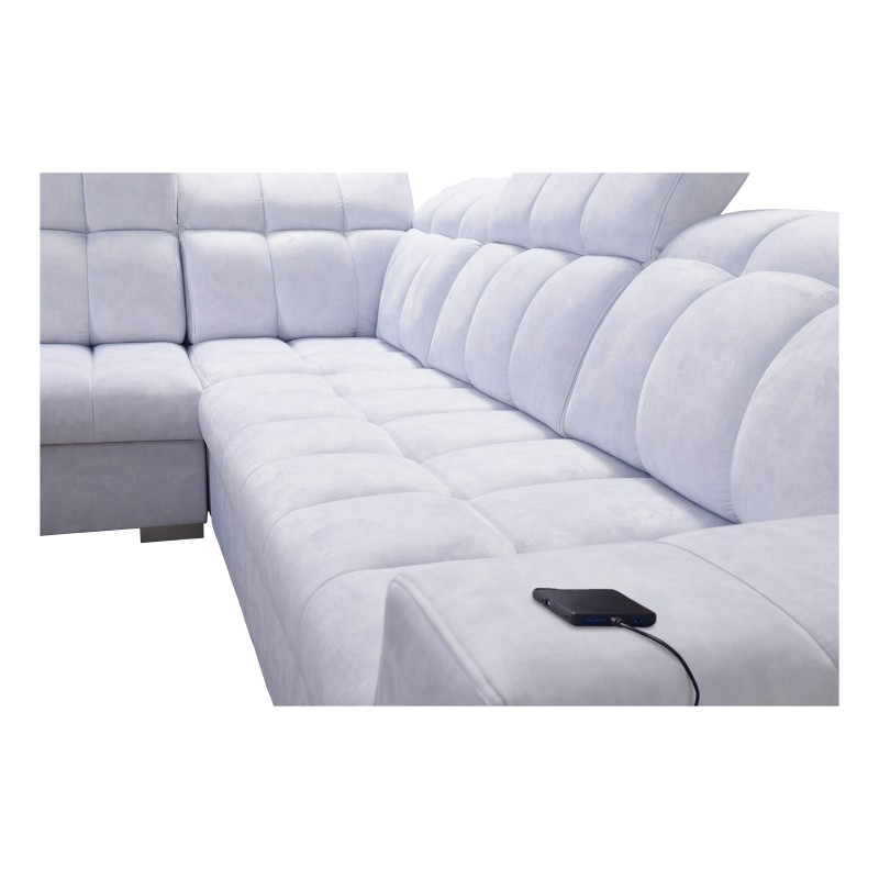 Prisma VII corner sofa with a sleeping function and USB port - designed for your comfort! Prisma VII corner sofa with a sleeping function and USB port - designed for your comfort!
