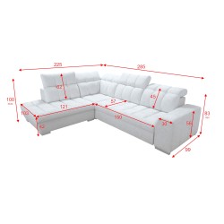 Prisma VII corner sofa with a sleeping function and USB port - designed for your comfort! Prisma VII corner sofa with a sleeping function and USB port - designed for your comfort!