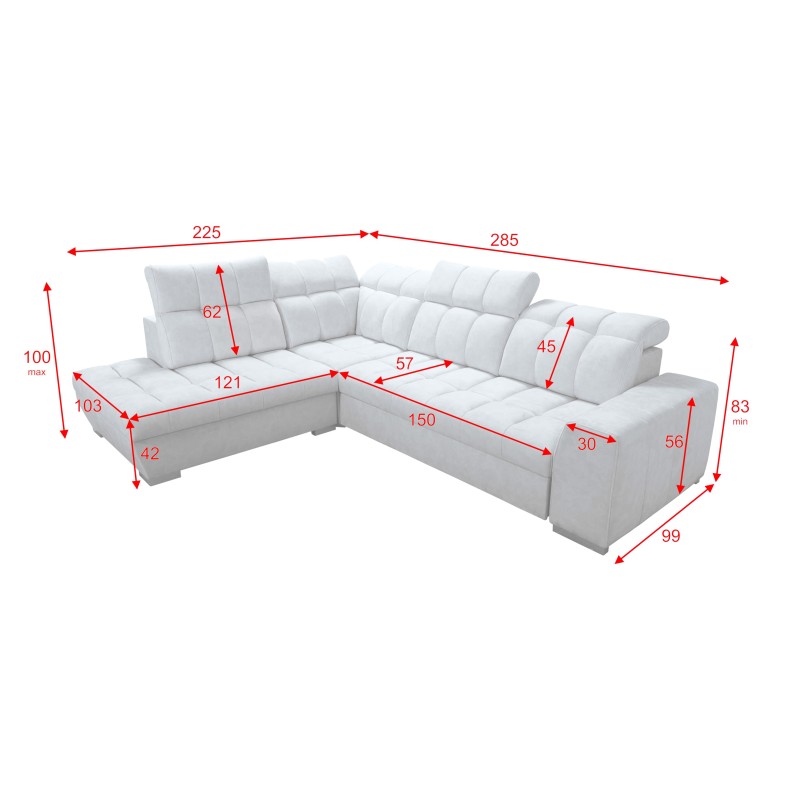 Prisma VII corner sofa with a sleeping function and USB port - designed for your comfort! Prisma VII corner sofa with a sleeping function and USB port - designed for your comfort!