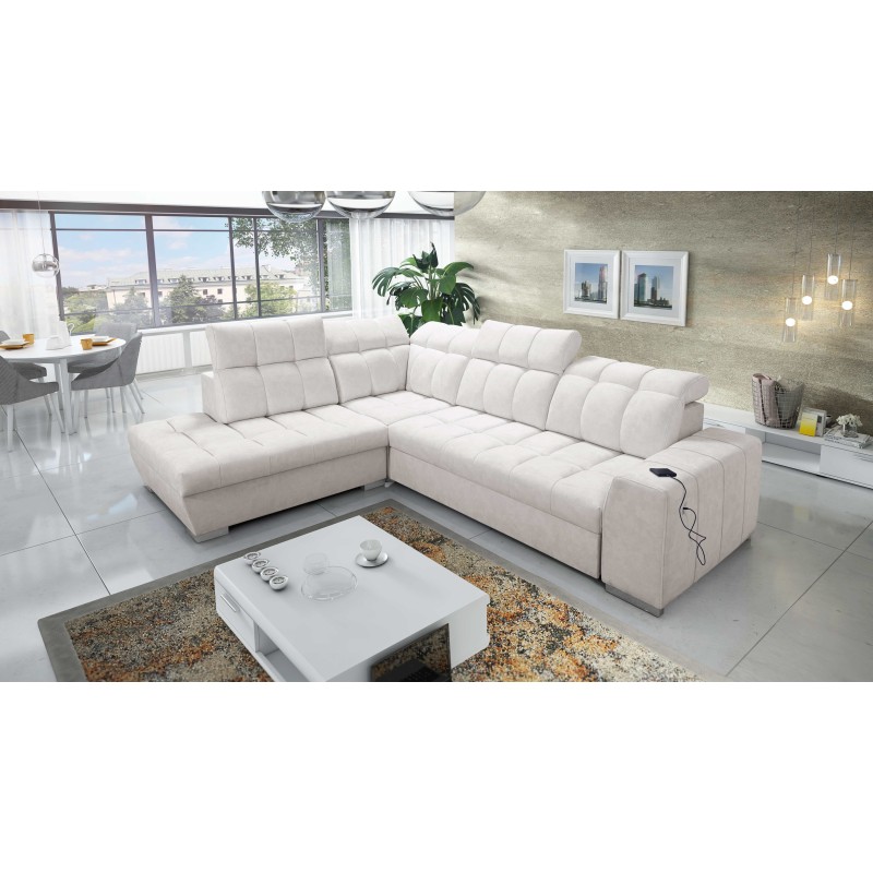 Prisma VII corner sofa with a sleeping function and USB port - designed for your comfort! Prisma VII corner sofa with a sleeping function and USB port - designed for your comfort!