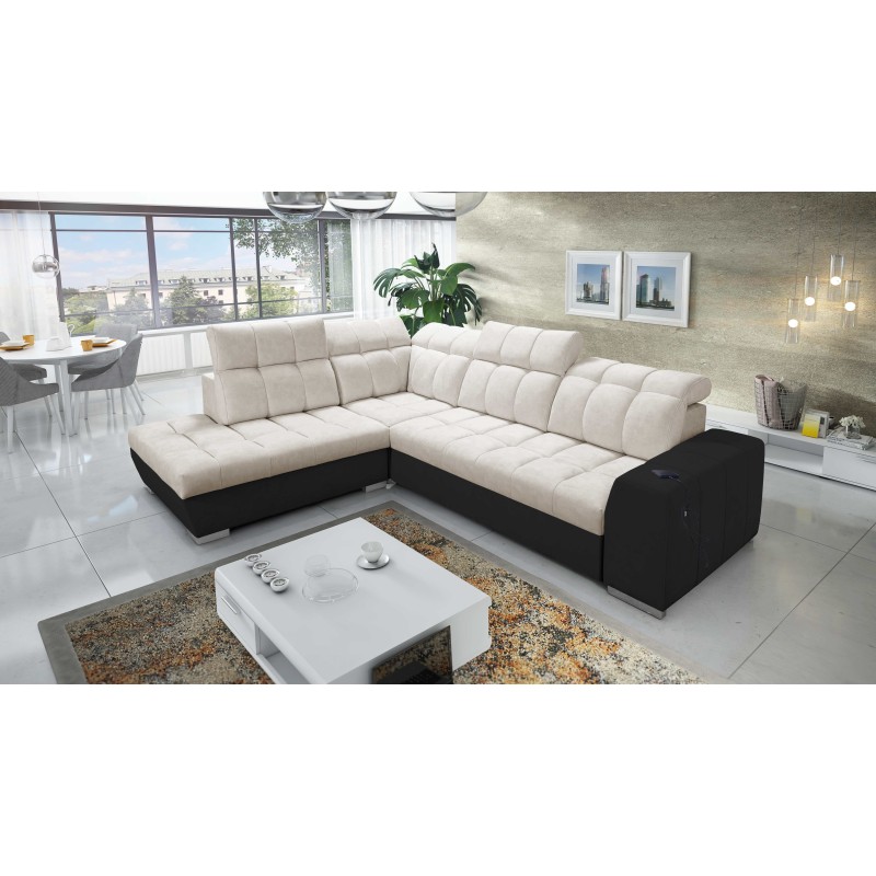 Prisma VII corner sofa with a sleeping function and USB port - designed for your comfort! Prisma VII corner sofa with a sleeping function and USB port - designed for your comfort!