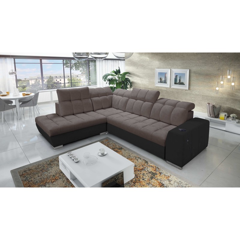 Prisma VII corner sofa with a sleeping function and USB port - designed for your comfort! Prisma VII corner sofa with a sleeping function and USB port - designed for your comfort!
