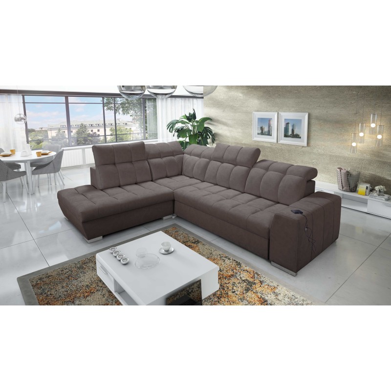Prisma VII corner sofa with a sleeping function and USB port - designed for your comfort! Prisma VII corner sofa with a sleeping function and USB port - designed for your comfort!