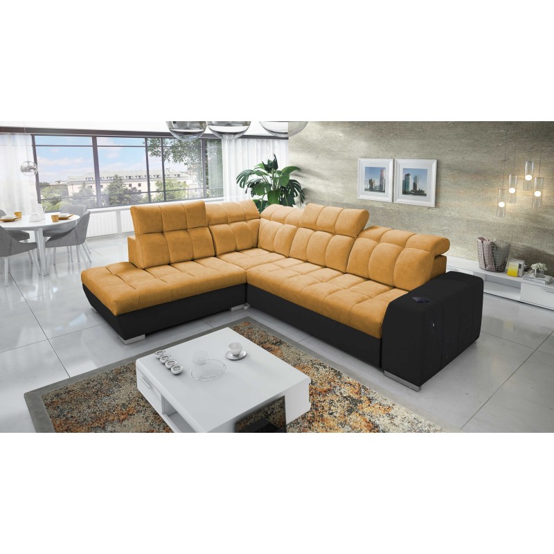 Prisma VII corner sofa with a sleeping function and USB port - designed for your comfort! Prisma VII corner sofa with a sleeping function and USB port - designed for your comfort!