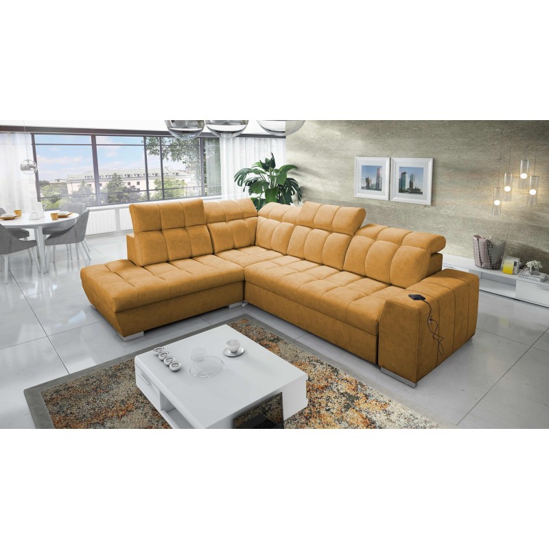 Prisma VII corner sofa with a sleeping function and USB port - designed for your comfort! Prisma VII corner sofa with a sleeping function and USB port - designed for your comfort!