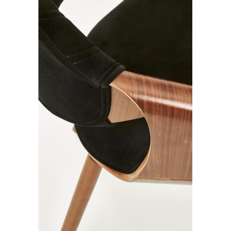 K396 krzesło orzechowy / czarny (1p 1szt)