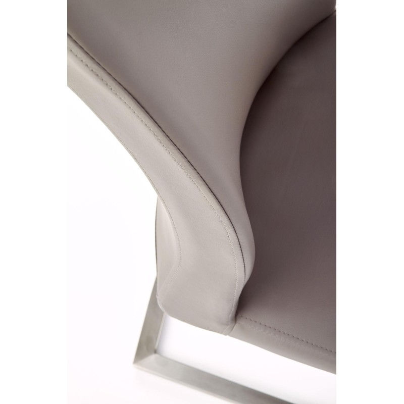 OPAL / metal szczotkowany / ekoskóra szara (1p 2szt)