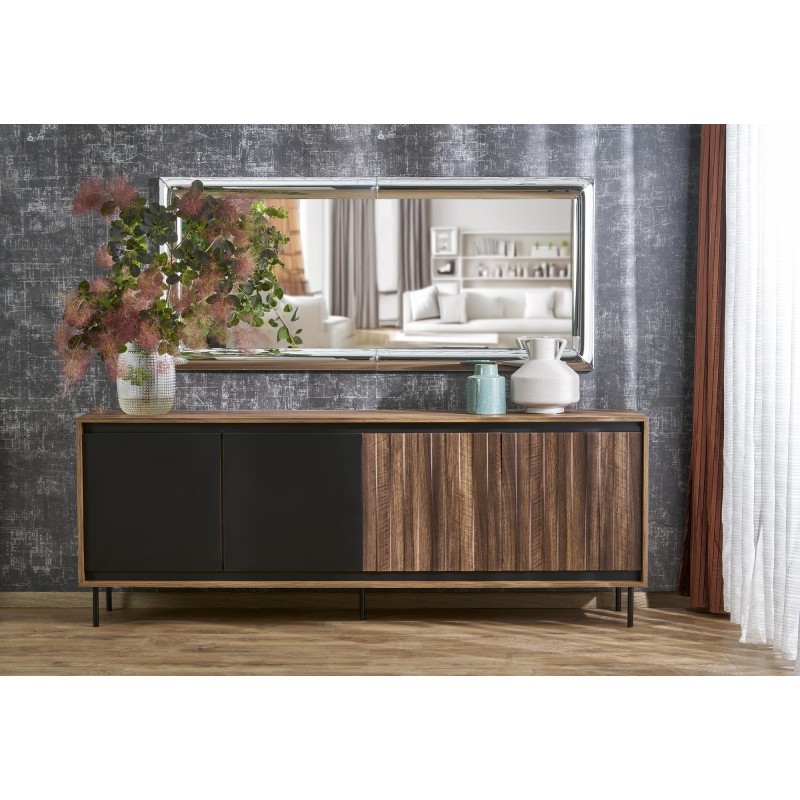 ABISSO lustro ścienne, srebrny (1p 1szt)