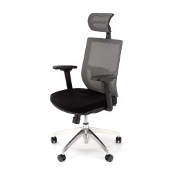 ADMIRAL fotel gabinetowy popielato / czarny